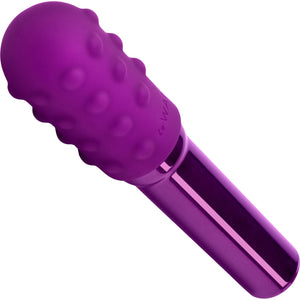 Le Wand Grand Bullet Waterproof Vibrator With Textured Silicone Sleeve & Ring - Cherry Purple