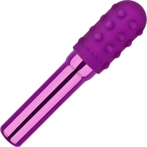 Le Wand Grand Bullet Waterproof Vibrator With Textured Silicone Sleeve & Ring - Cherry Purple