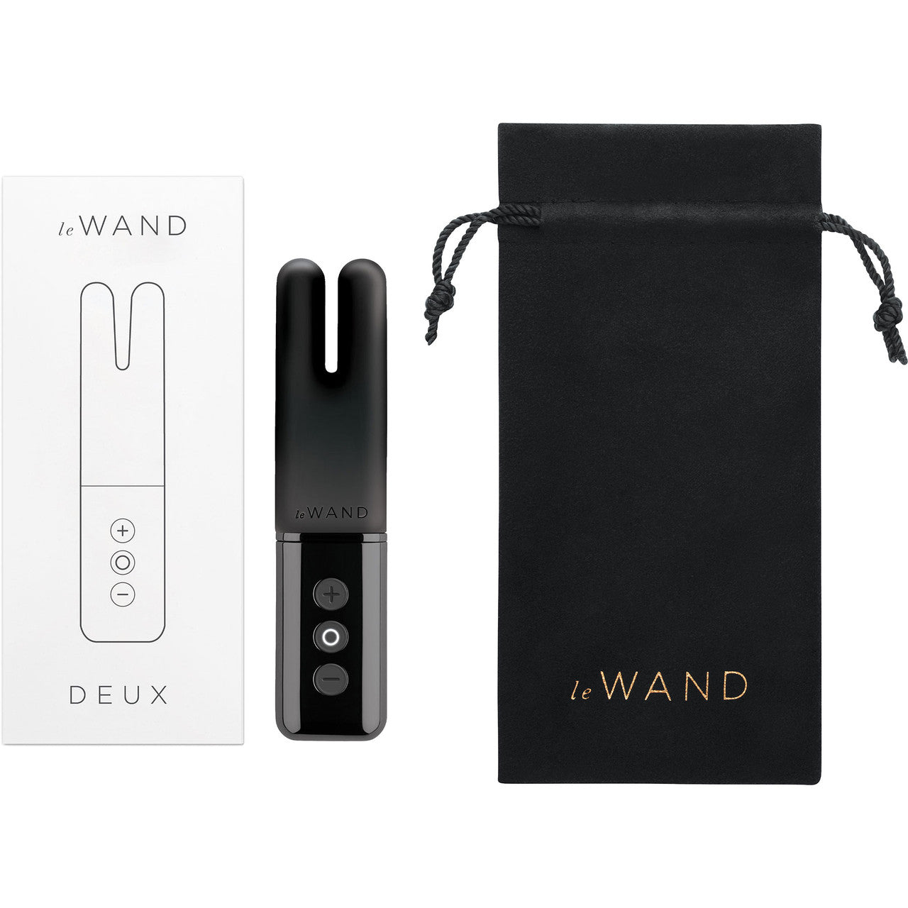 Le Wand Deux Rechargeable Dual Tipped Vibrator - Black