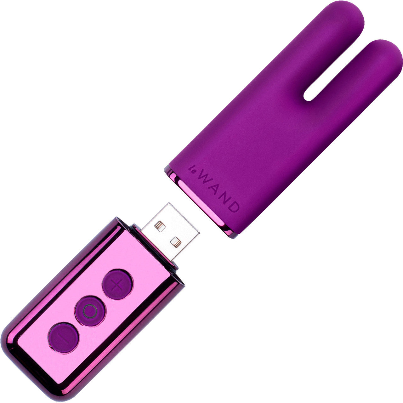 Le Wand Deux Rechargeable Dual Tipped Vibrator - Cherry Purple