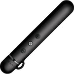 Le Wand Baton Rechargeable Vibrator With Textured Silicone Ring - Black