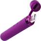 Le Wand Baton Rechargeable Vibrator With Textured Silicone Ring - Cherry Purple