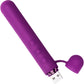 Le Wand Baton Rechargeable Vibrator With Textured Silicone Ring - Cherry Purple