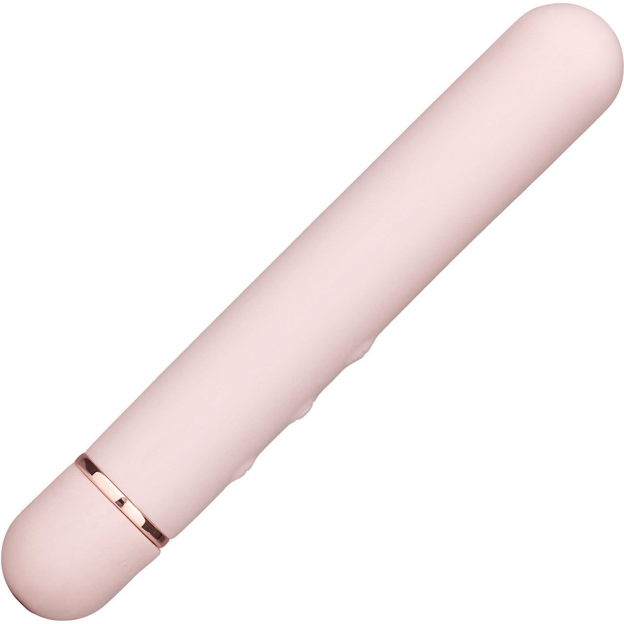 Le Wand Baton Rechargeable Vibrator With Textured Silicone Ring - Rose Gold