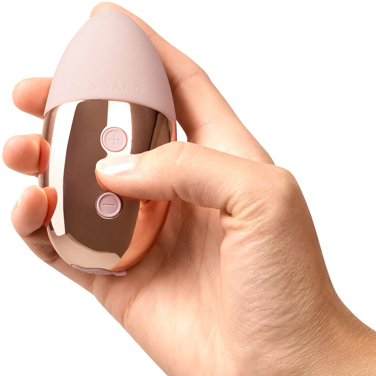 Le Wand Point Rechargeable Waterproof Palm Sized Vibrator - Rose Gold