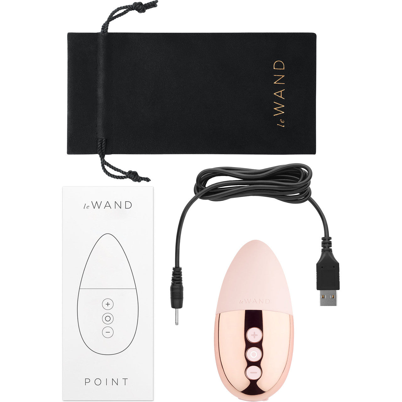 Le Wand Point Rechargeable Waterproof Palm Sized Vibrator - Rose Gold