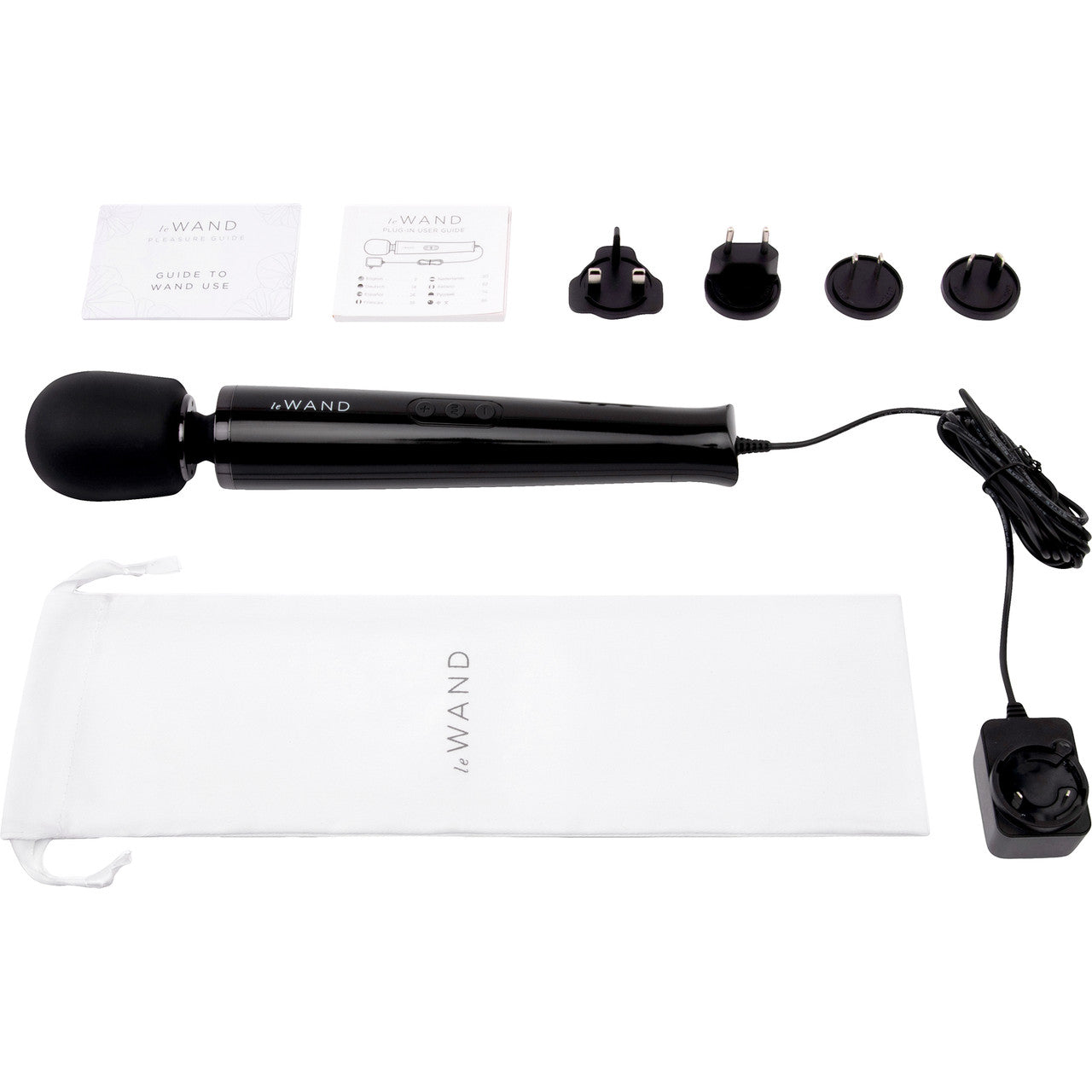 Le Wand Plug-In Vibrating Body Massager - Black