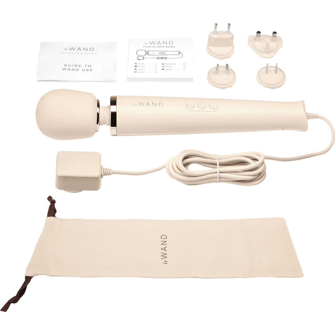 Le Wand Plug-In Vibrating Body Massager - Cream