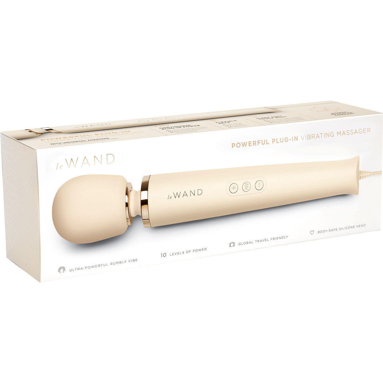 Le Wand Plug-In Vibrating Body Massager - Cream