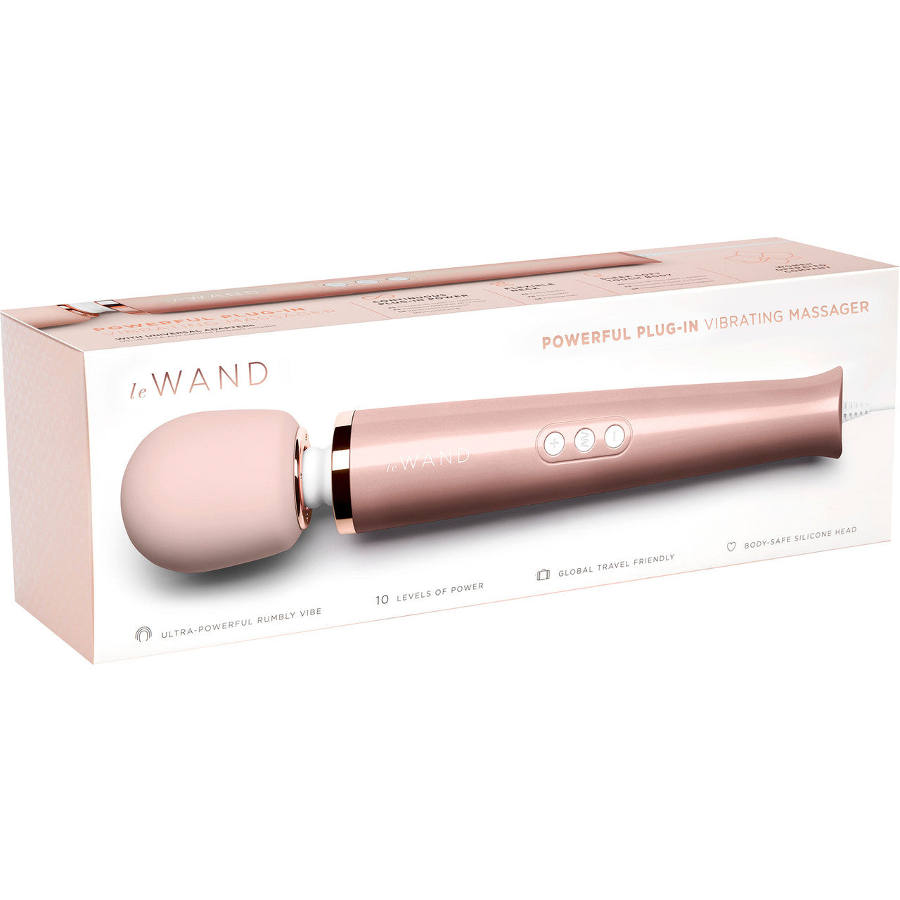 Le Wand Plug-In Vibrating Body Massager - Rose Gold