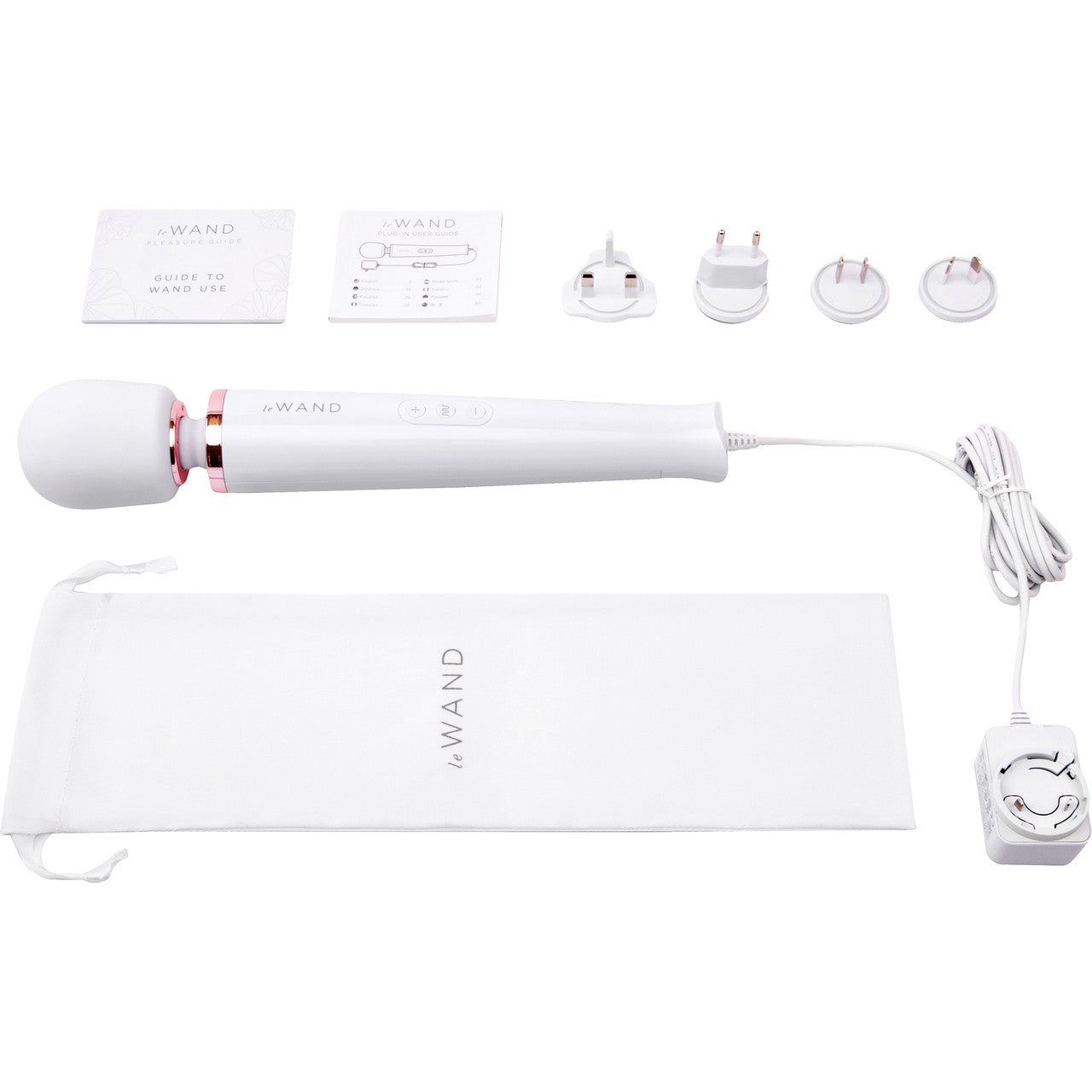 Le Wand Plug-In Vibrating Body Massager - White