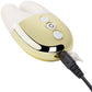 Le Wand Double Vibe Waterproof Rechargeable Vibrator - White & Gold