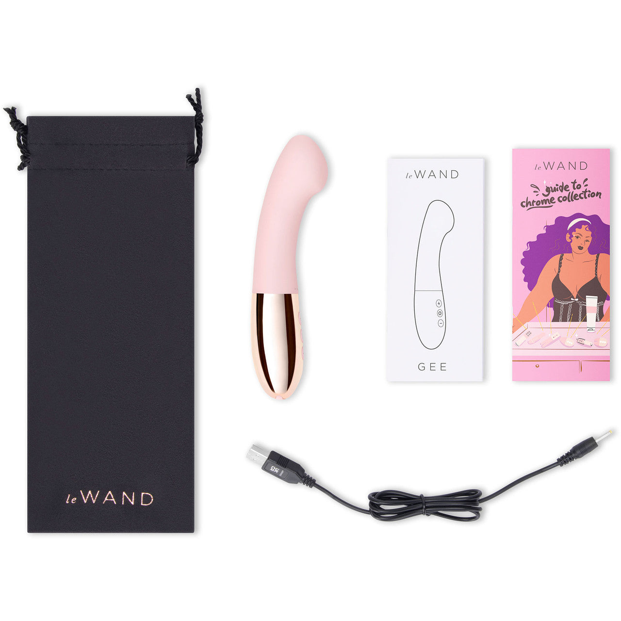 Le Wand Gee Waterproof Rechargeable Silicone G-Spot Vibrator - Rose Gold