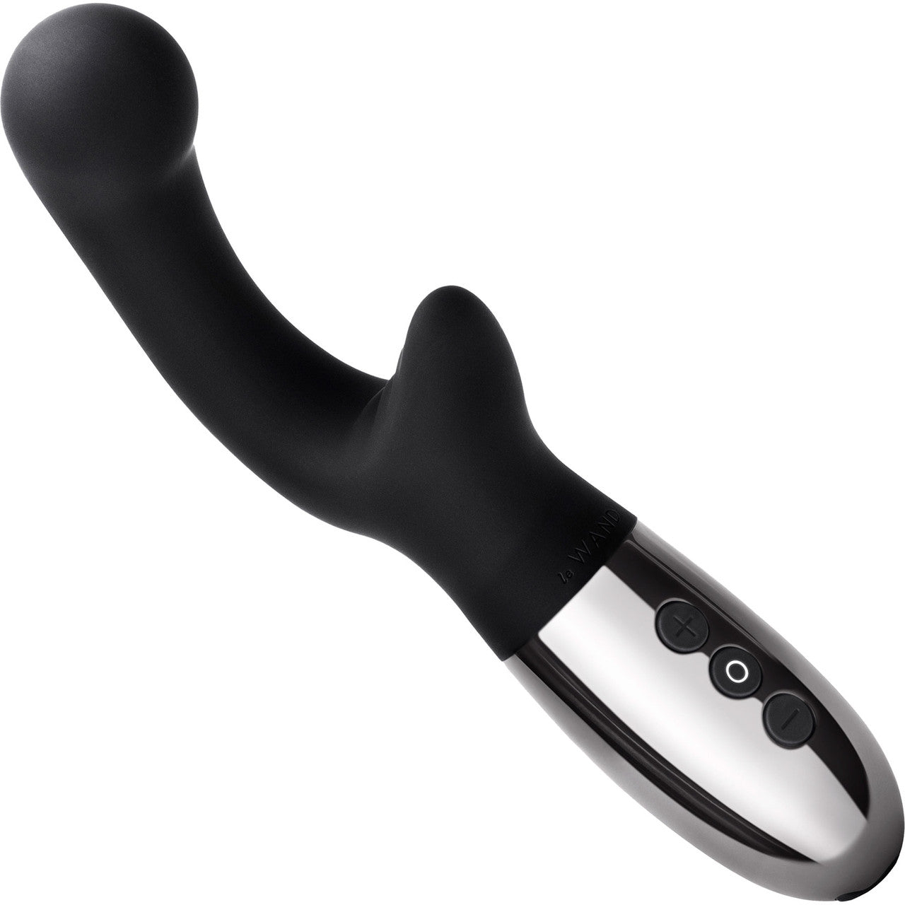 Le Wand XO Waterproof Rechargeable Silicone Dual Stimulation Vibrator - Black