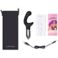 Le Wand XO Waterproof Rechargeable Silicone Dual Stimulation Vibrator - Black