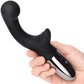 Le Wand XO Waterproof Rechargeable Silicone Dual Stimulation Vibrator - Black