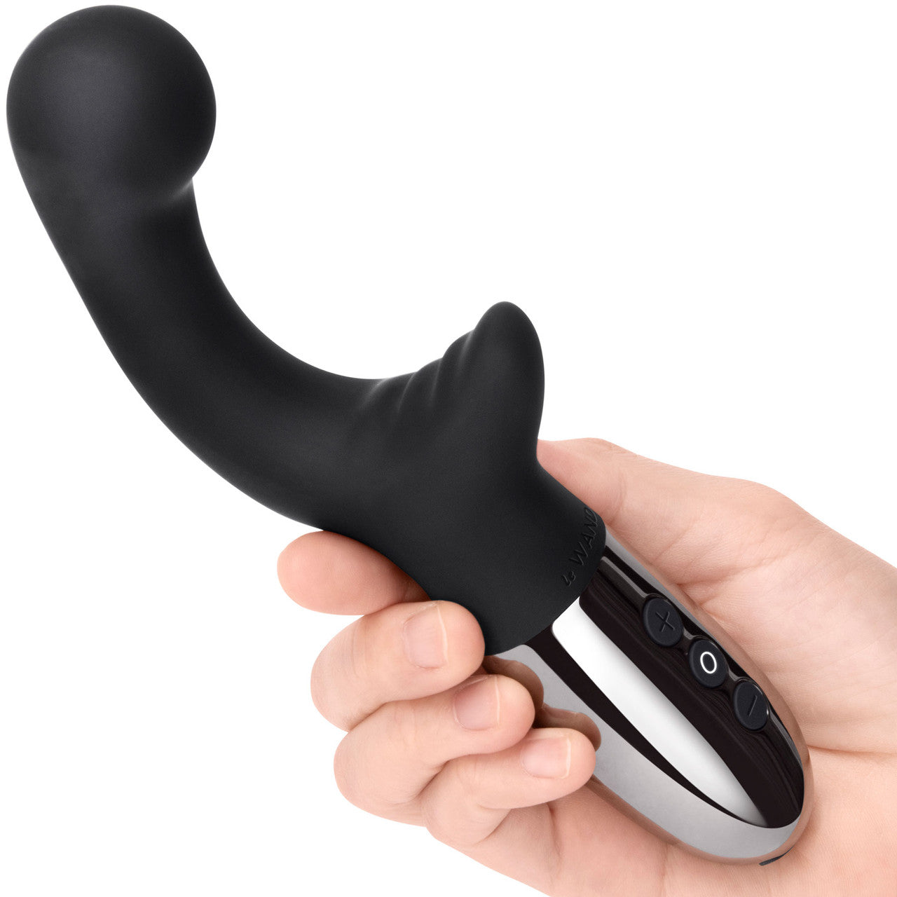 Le Wand XO Waterproof Rechargeable Silicone Dual Stimulation Vibrator - Black