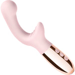 Le Wand XO Waterproof Rechargeable Silicone Dual Stimulation Vibrator - Rose Gold