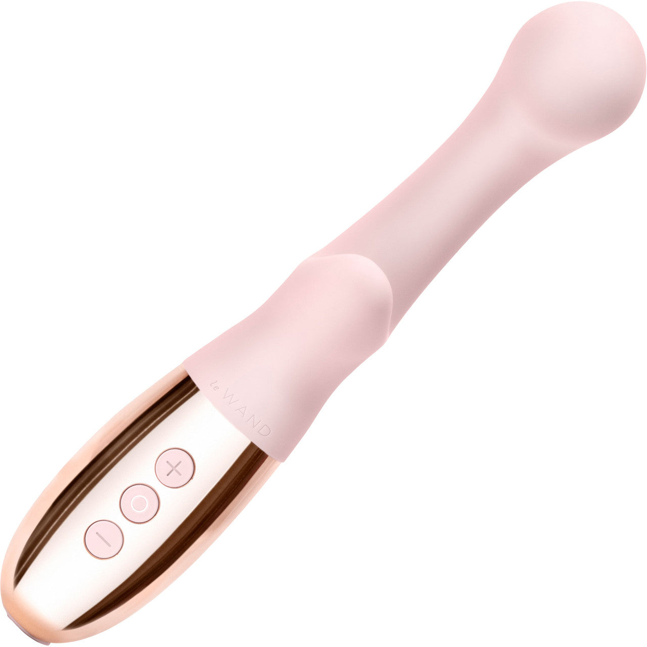 Le Wand XO Waterproof Rechargeable Silicone Dual Stimulation Vibrator - Rose Gold