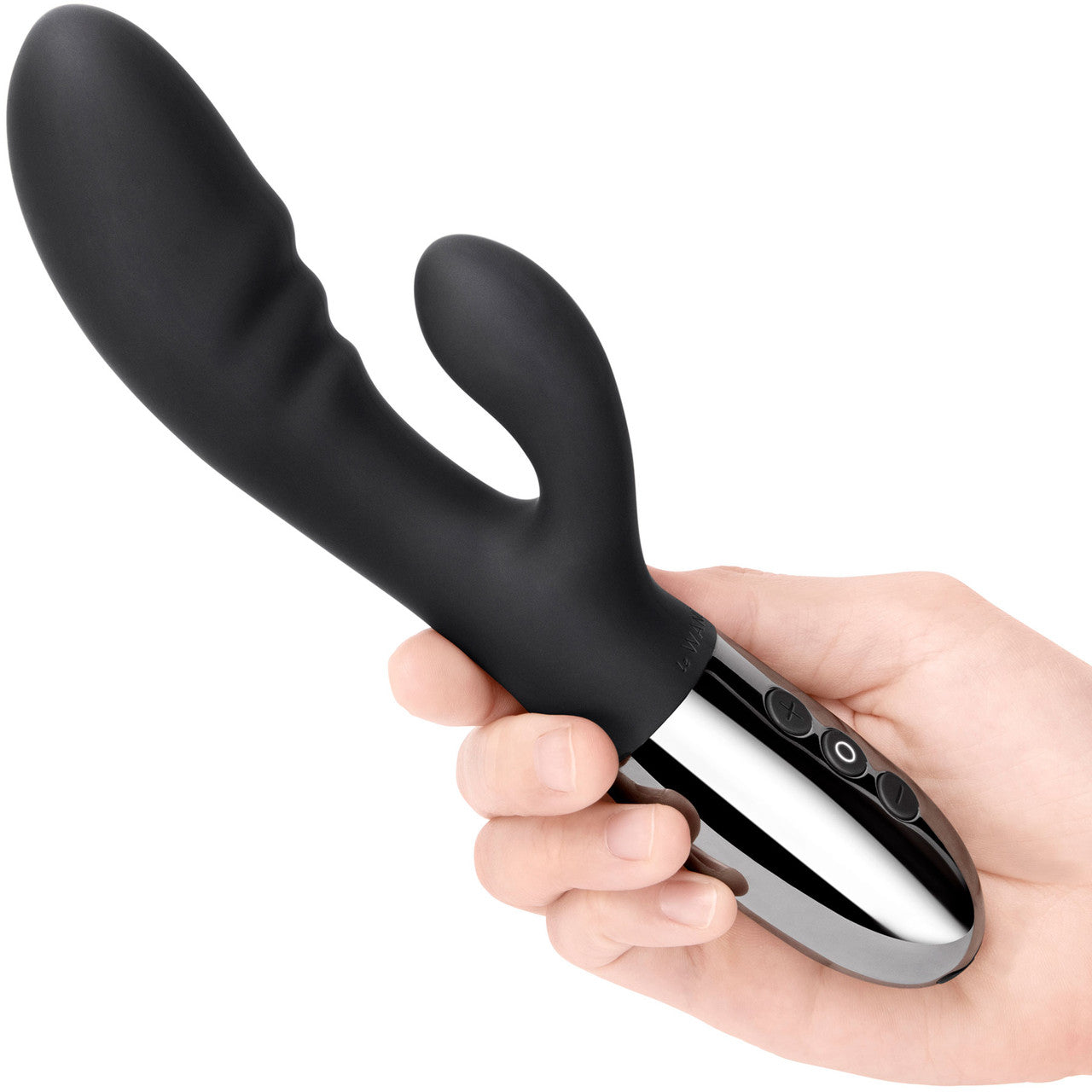 Le Wand Blend Waterproof Rechargeable Silicone Dual Stimulation Vibrator - Black