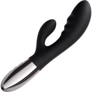 Le Wand Blend Waterproof Rechargeable Silicone Dual Stimulation Vibrator - Black