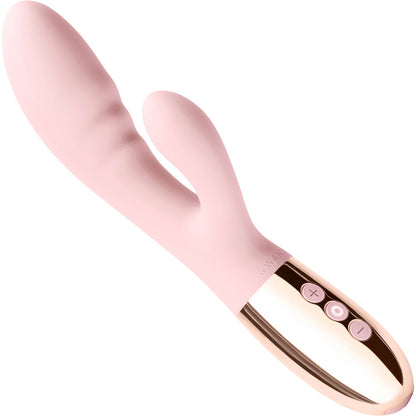 Le Wand Blend Waterproof Rechargeable Silicone Dual Stimulation Vibrator - Rose Gold