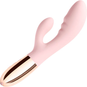 Le Wand Blend Waterproof Rechargeable Silicone Dual Stimulation Vibrator - Rose Gold