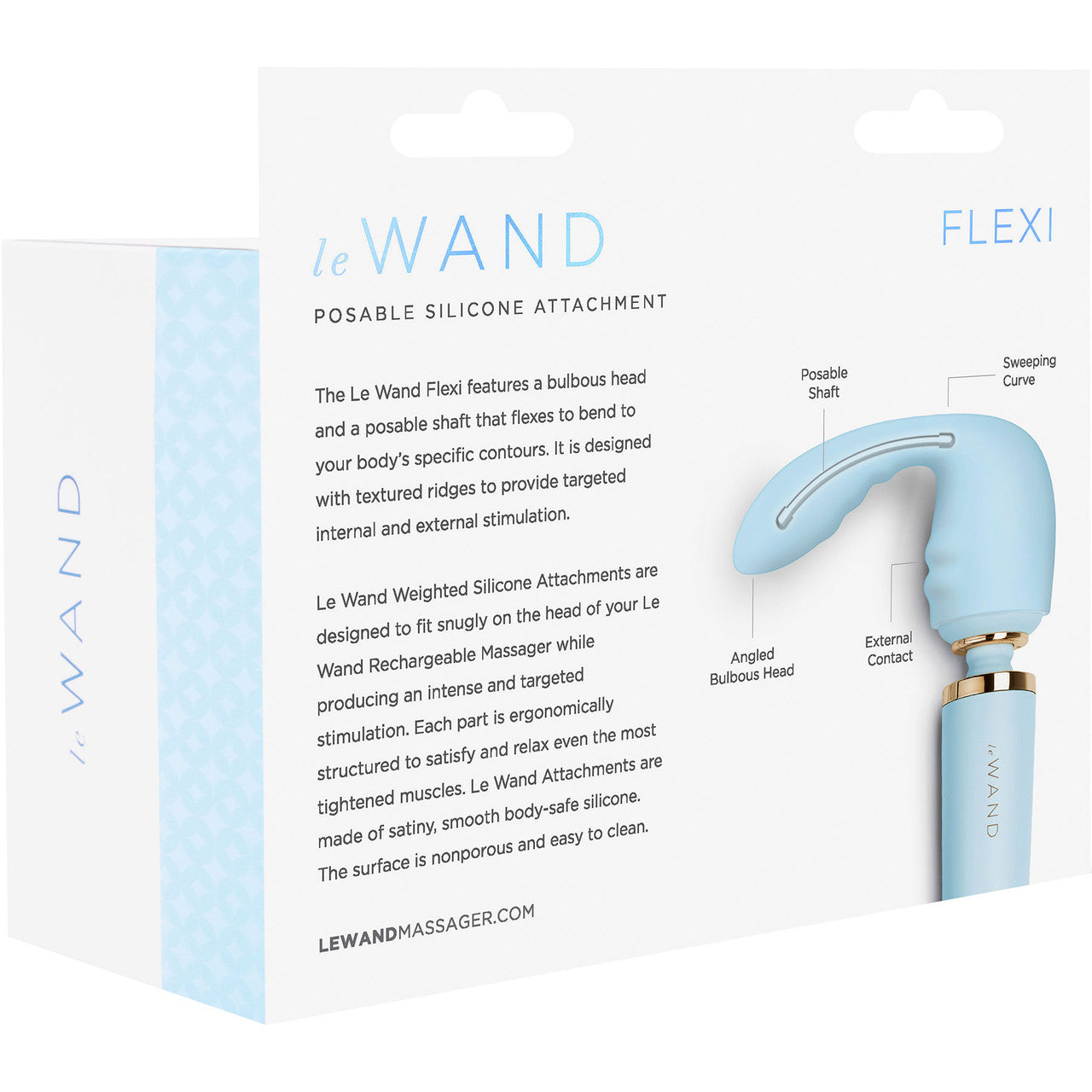 Le Wand Flexi Silicone Attachment For The Original Le Wand Massager - Light Blue