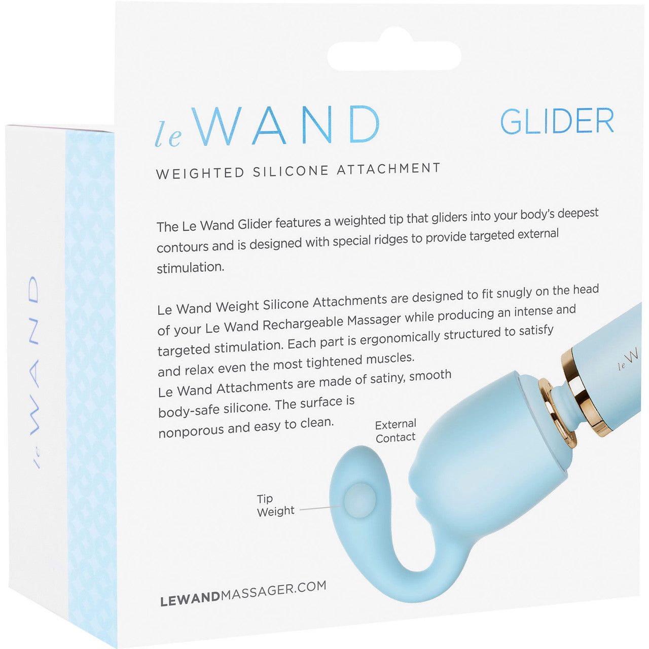 Le Wand Glider Silicone Attachment For The Original Le Wand Massager - Light Blue