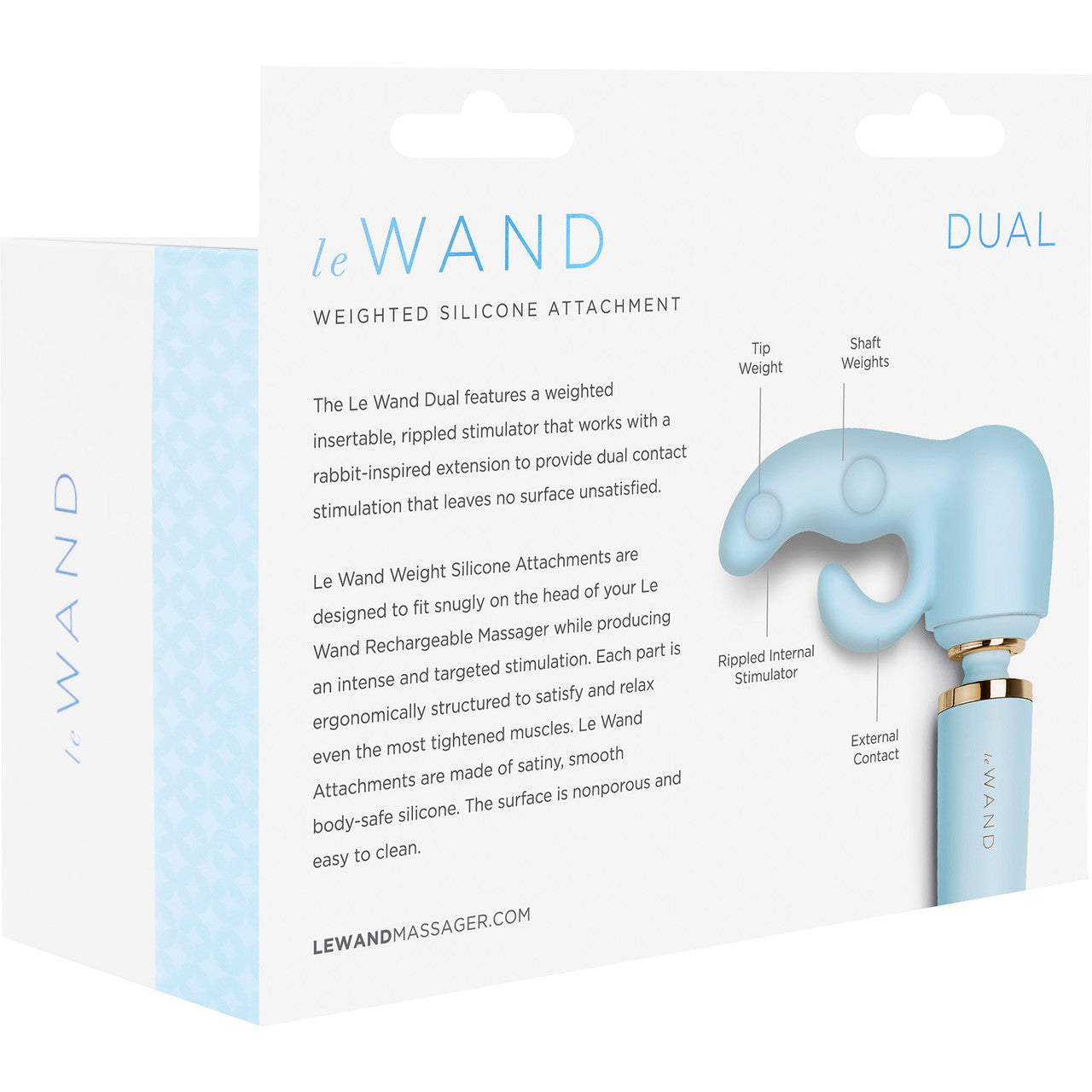 Le Wand Dual Silicone Attachment For The Original Le Wand Massager - Light Blue