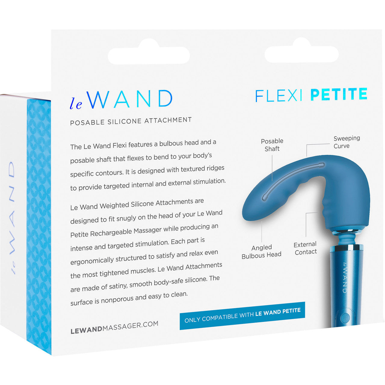 Le Wand Flexi Petite Silicone Attachment For The Le Wand Petite Massager - Blue