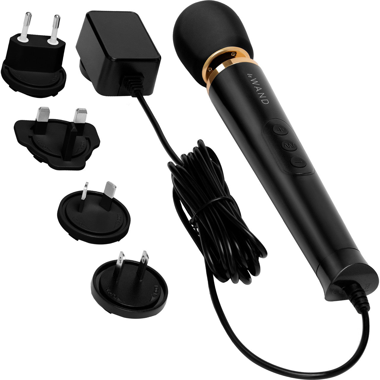 Le Wand Powerful Petite Plug-In Vibrating Body Massager - Black