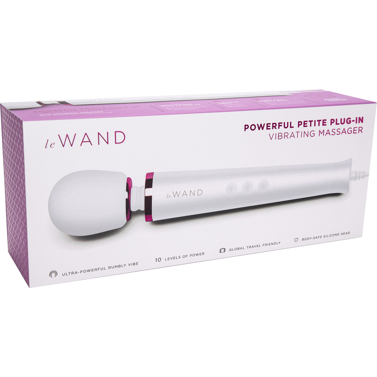 Le Wand Powerful Petite Plug-In Vibrating Body Massager - White