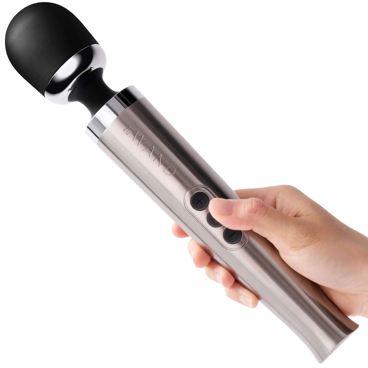 Le Wand Die Cast Rechargeable Vibrating Body Massager - Silver