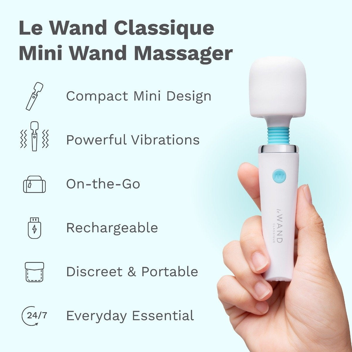 Le Wand Classique Mini Rechargeable Vibrating Massager Le Wand Classique Mini Rechargeable Vibrating Massager