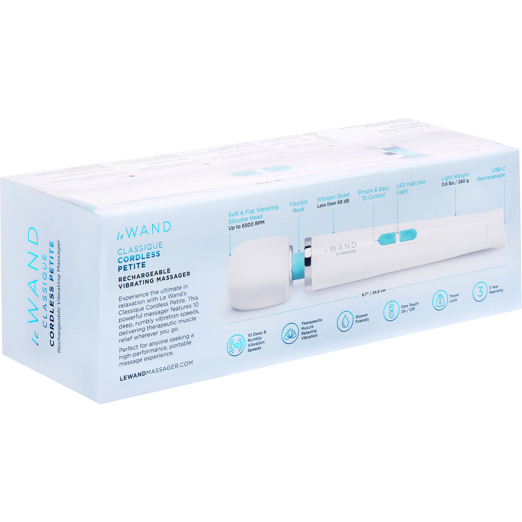 Le Wand Classique Cordless Petite Rechargeable Vibrating Massager