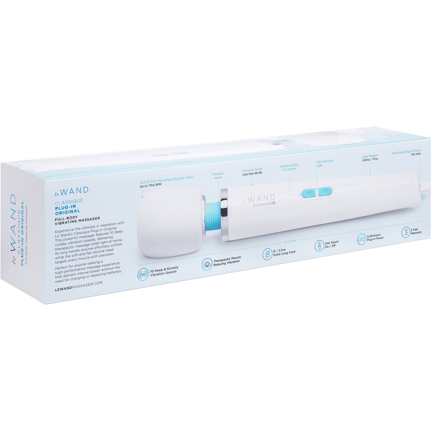 Le Wand Classique Plug-In Original Full-Body Vibrating Massager