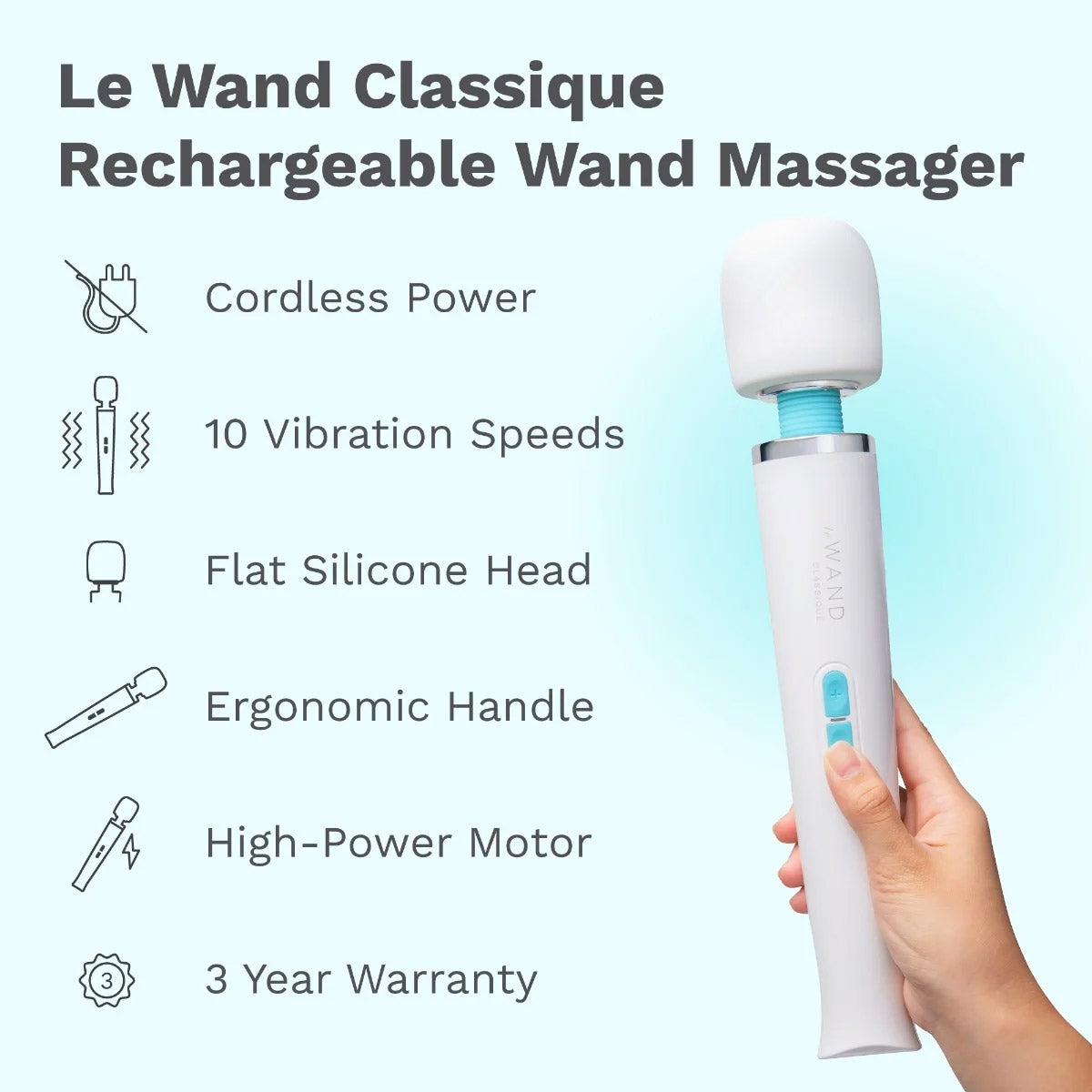 Le Wand Classique Cordless Original Rechargeable Vibrating Massager Le Wand Classique Cordless Original Rechargeable Vibrating Massager