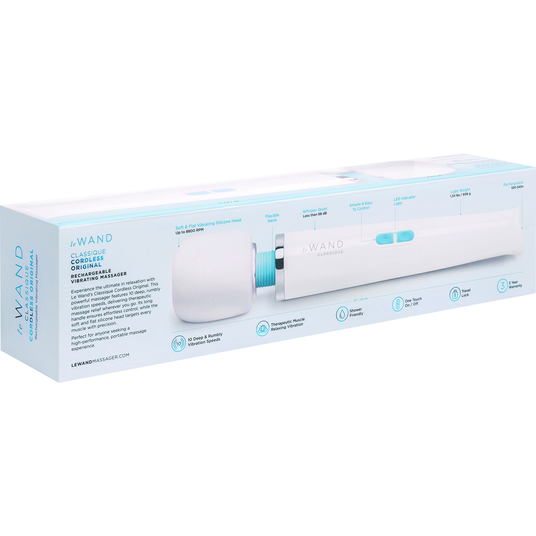 Le Wand Classique Cordless Original Rechargeable Vibrating Massager