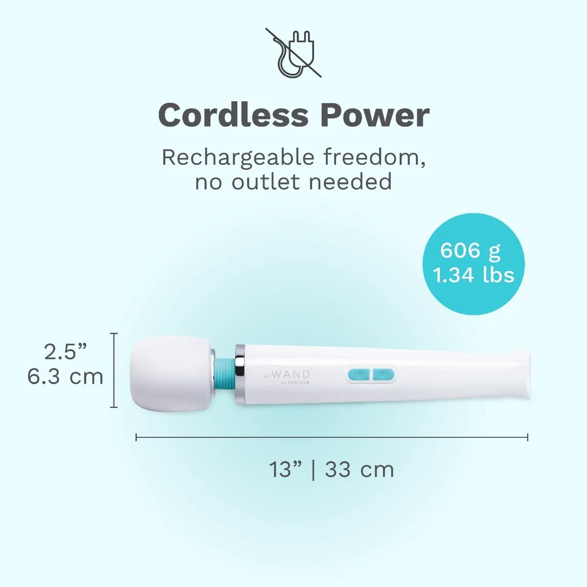 Le Wand Classique Cordless Original Rechargeable Vibrating Massager