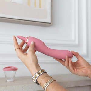 Le Wand Lick 3-in-1 Rechargeable Double-Ended Silicone Vibrator