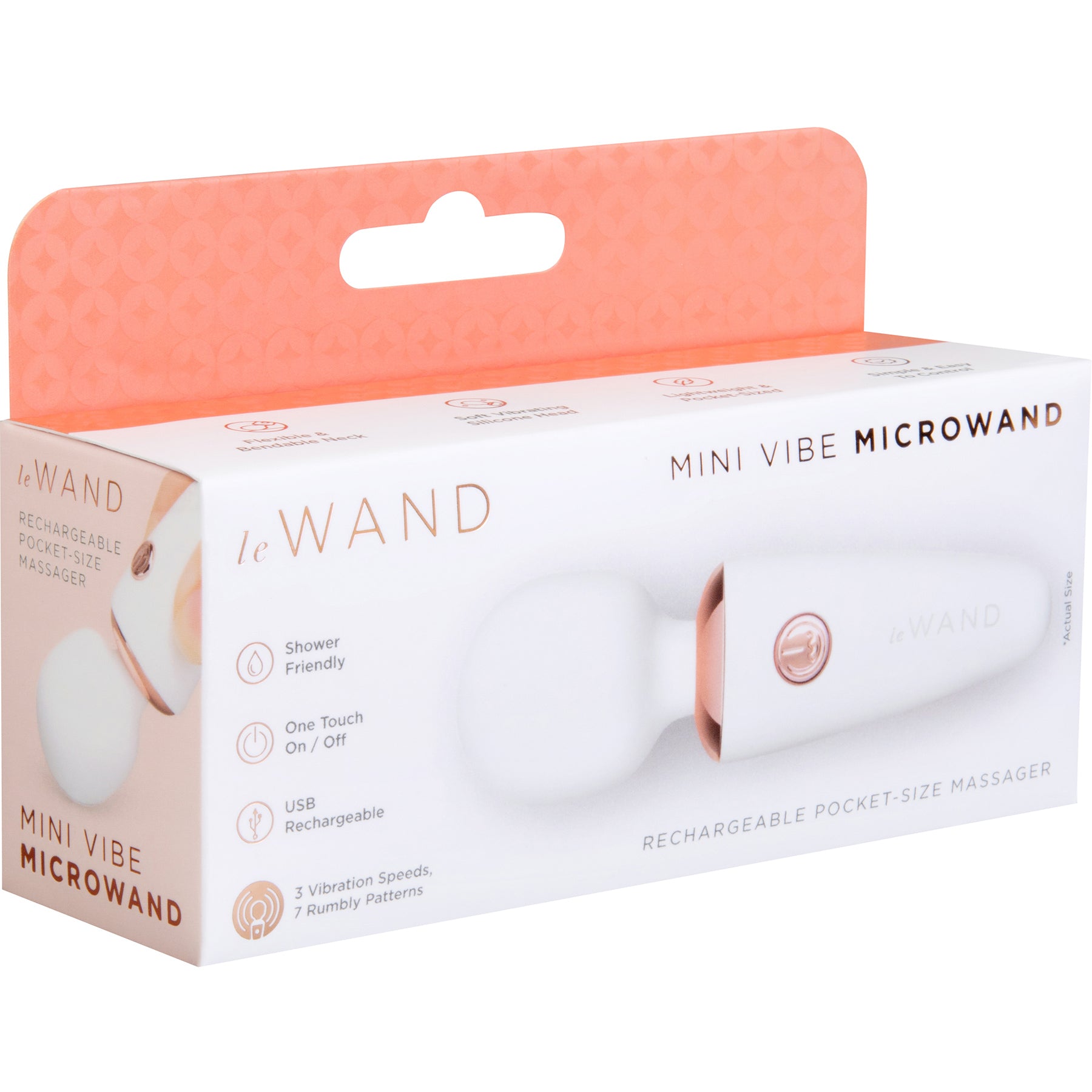 Le Wand Mini Micro Wand Rechargeable Pocket-Size Massager - White