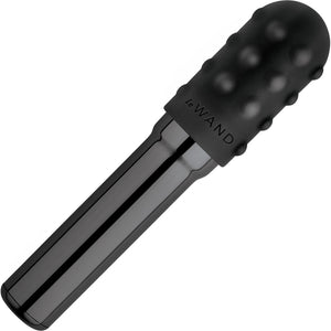 Le Wand Grand Bullet Waterproof Vibrator With Textured Silicone Sleeve & Ring - Black