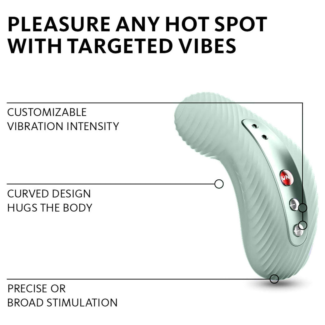 Fun Factory LAYA III Rechargeable Waterproof LAY-ON Vibrator - Sage Green