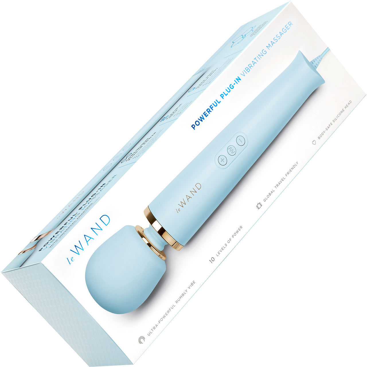 Le Wand Plug-In Vibrating Body Massager - Sky Blue