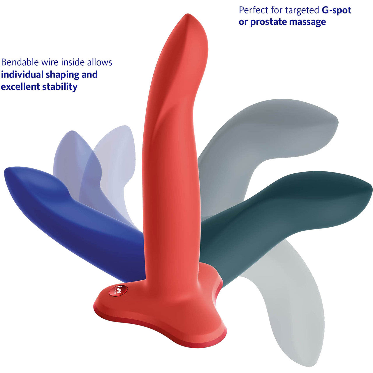 Limba Flex L 7.1" Silicone Bendable Dildo By Fun Factory - Velvet Blue