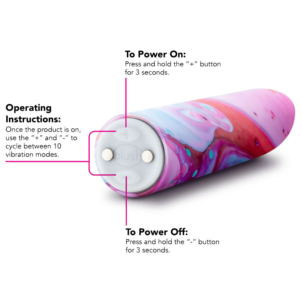 Limited Addiction Fascinate Rechargeable Waterproof Power Vibe By Blush - Peach