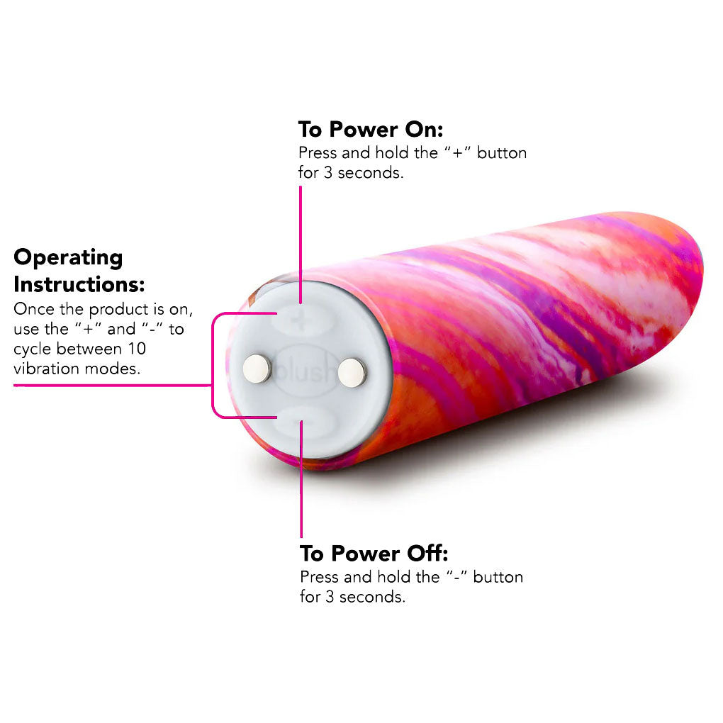 Limited Addiction Fiery Rechargeable Waterproof Power Vibe By Blush - Coral