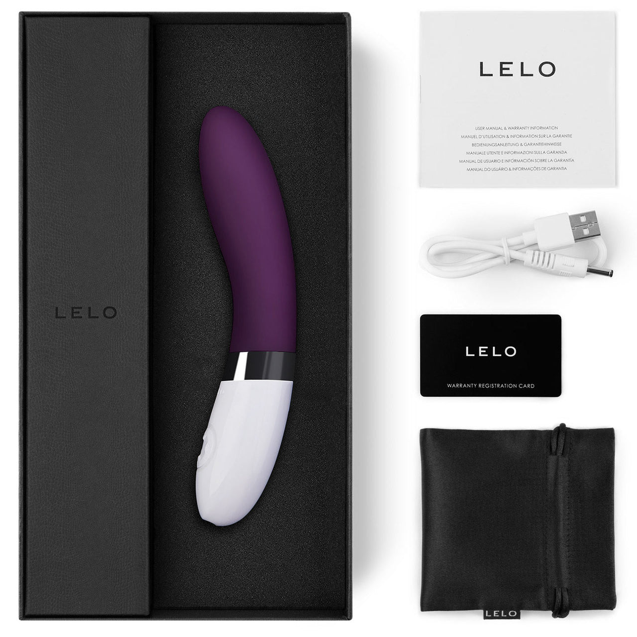 LELO LIV 2 Waterproof Rechargeable G-Spot Silicone Vibrator - Plum