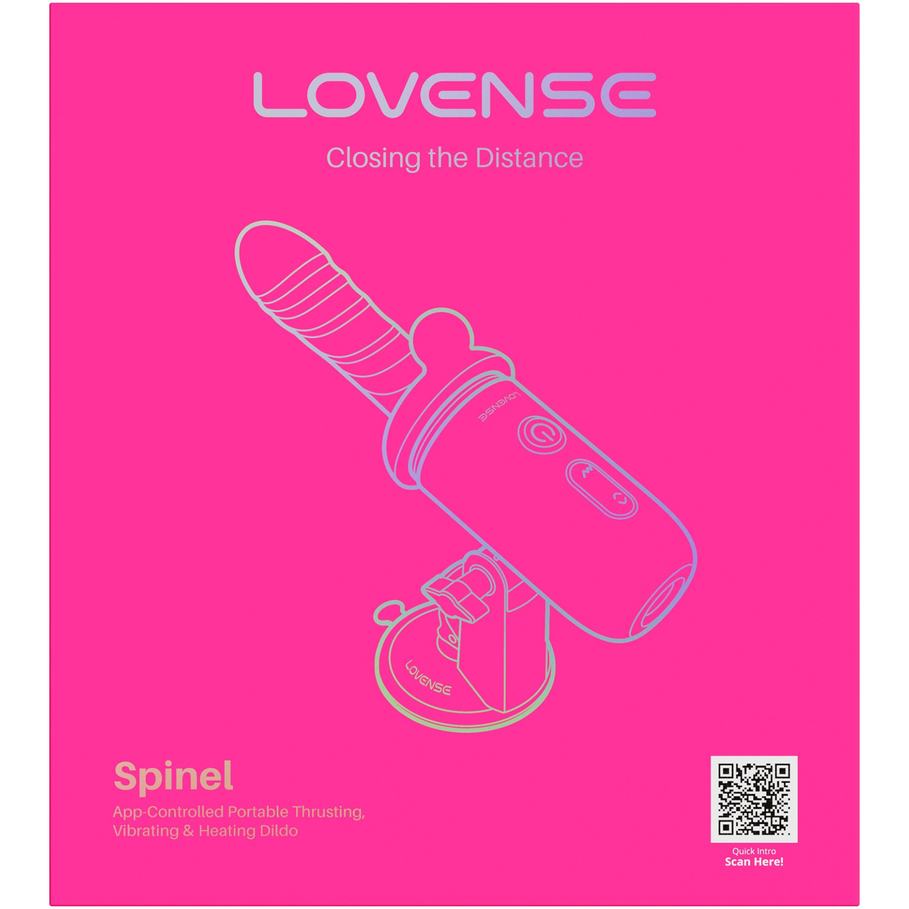 Lovense Spinel App-Controlled Thrusting Vibrating & Warming Multi-Attachment Dildo Machine